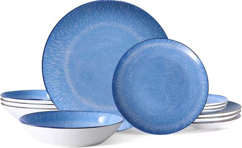 Bestone 12-Piece Porcelain Dinnerware Set for 4