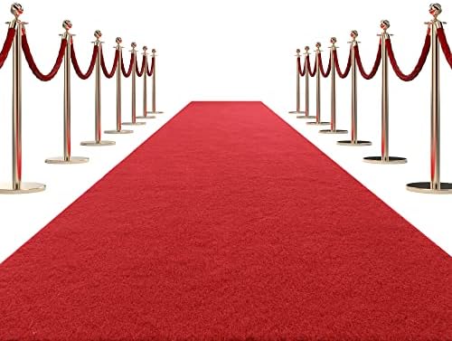 HOMBYS Extra Thick Red Carpet Runner 3x10 ft for Events