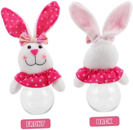 SUPVOX Transparent Bunny Candy Jar for Easter Treats