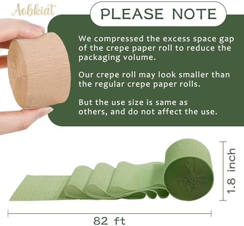 AOBKIAT Wedding Party Decorations 5 Rolls Streamers