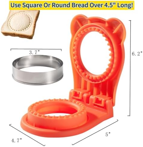 Uncrustable Sandwich Maker Orange 37 Inch Pocket Shape
