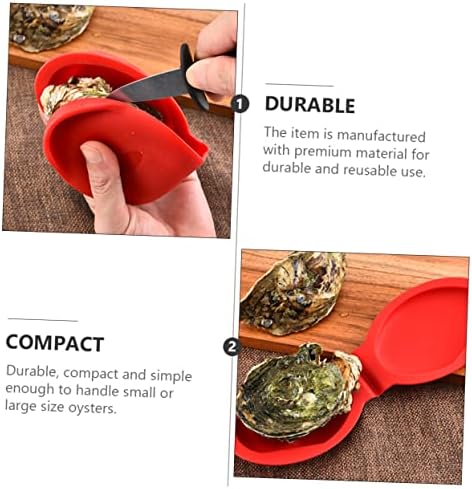 LIFKOME 2 Pcs Oyster Shucking Hand Clips with Silicone Clamps and Seafood Holders