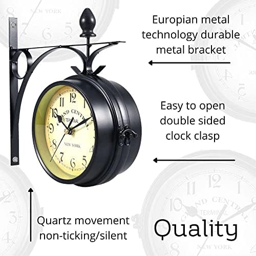 BELMAKS Vintage Double Sided Wall Clock