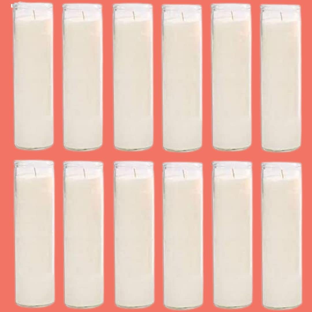 Brilux Glass Assorted Religious Candle White Case of 12