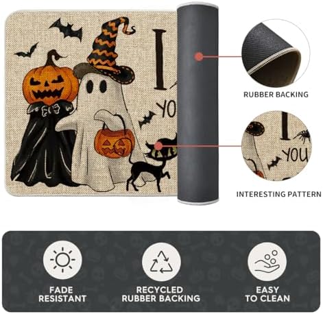 Artoid Mode Halloween Spider Web Kitchen Mats Set of 2