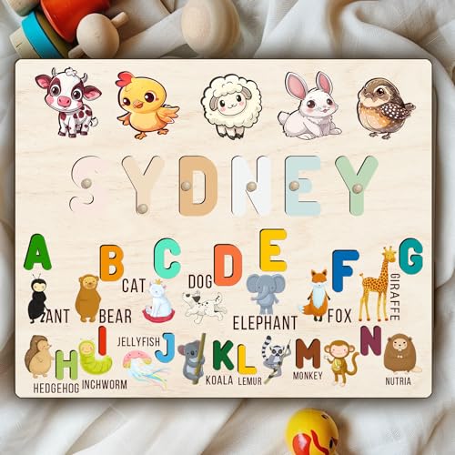 Personalized Wooden Name Puzzle for Toddlers