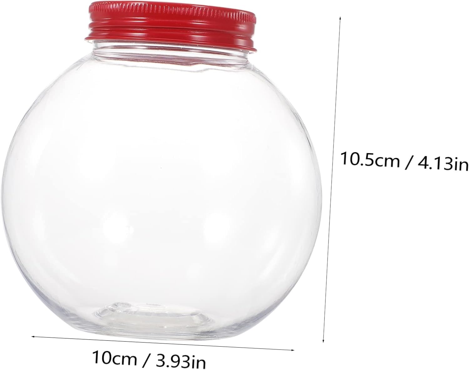 Operitacx 5Pcs Christmas Candy Jar Ball Shaped Packaging Bottles for Treats
