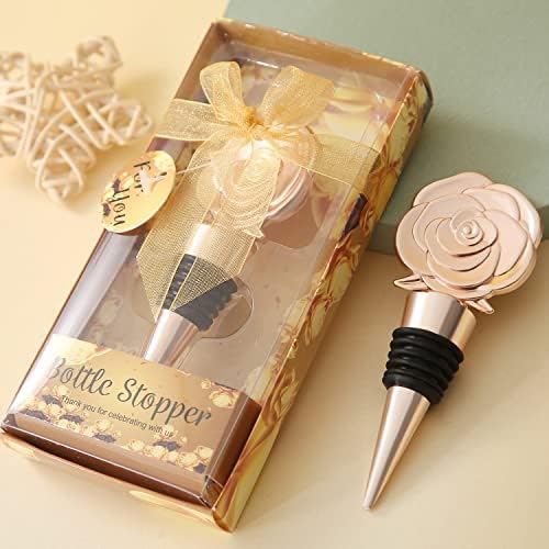 15 Pcs Rose Wine Stoppers Wedding Favors for Guests