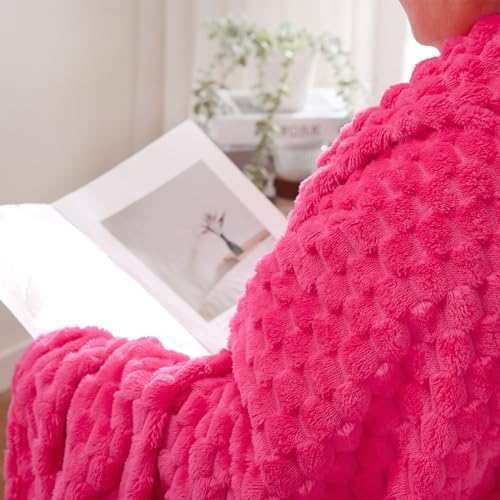 Puncuntex Hot Pink Throw Blanket 50x60 Inches