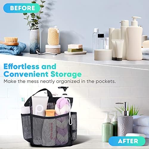 EUDELE Mesh Shower Caddy Portable 8 Pocket