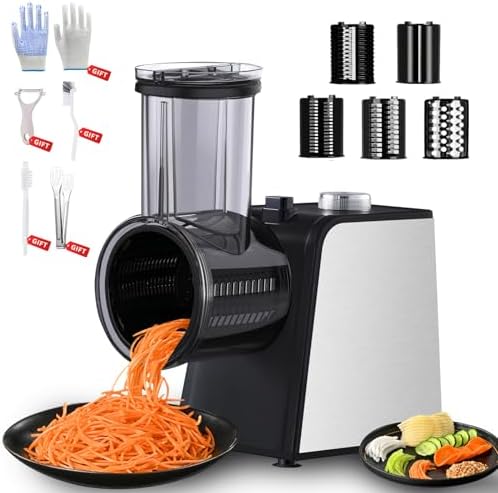 5-In-1 Electric Cheese Grater with 800W Motor