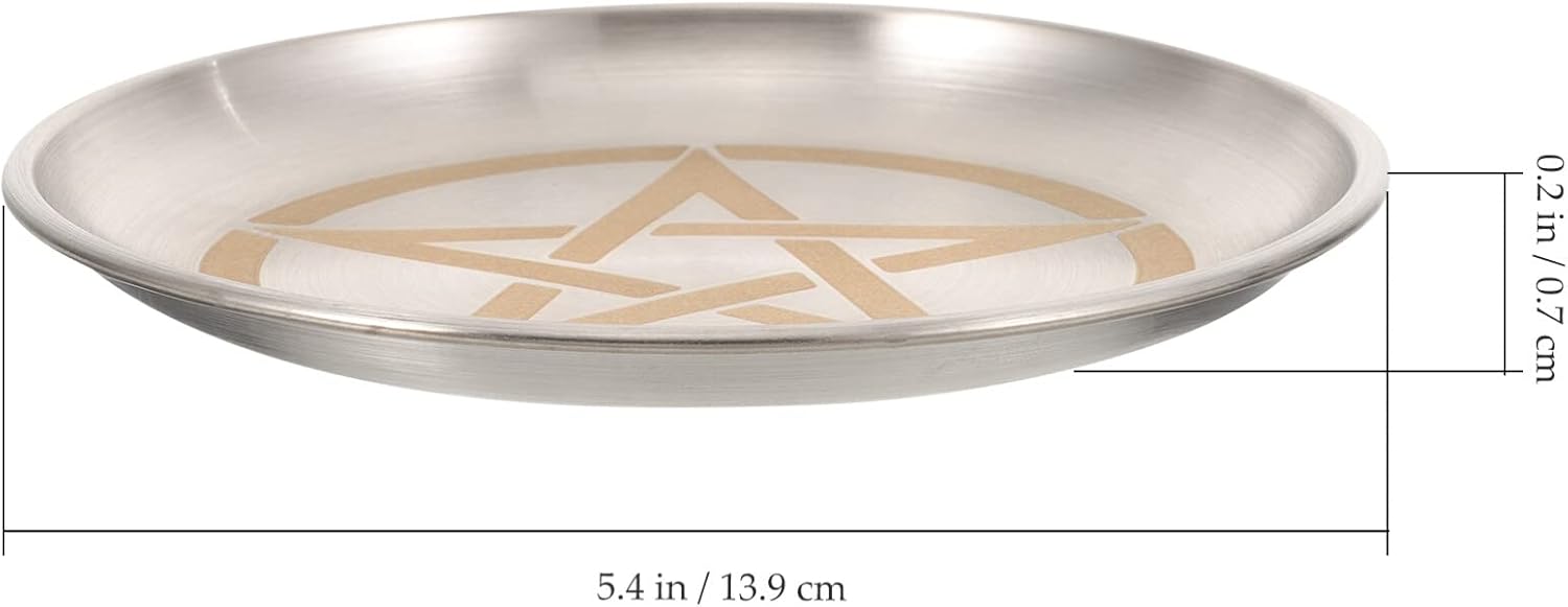 SEWACC Altar Candle Tray with Pentagram Design