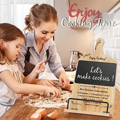 Stylish Cookbook Stand with Chalkboard Eraser
