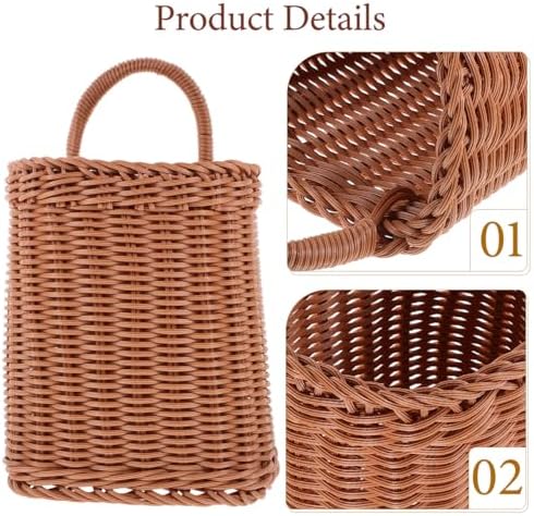 Angoily Hanging Wicker Basket for Home and Outdoor Use