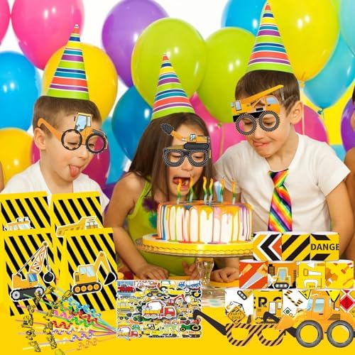 QICI 98pcs Construction Party Favors Supplies
