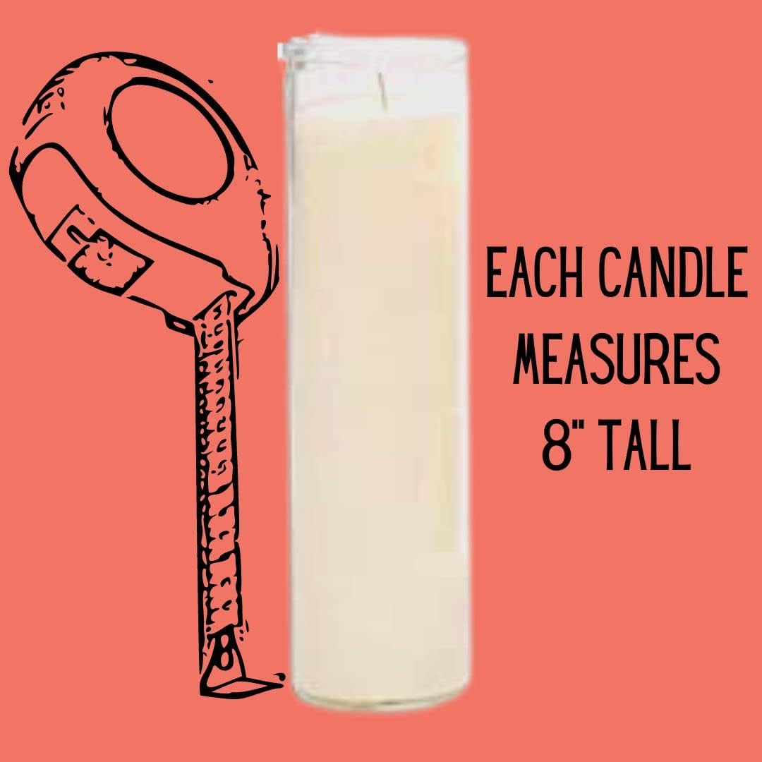 Brilux Glass Assorted Religious Candle White Case of 12