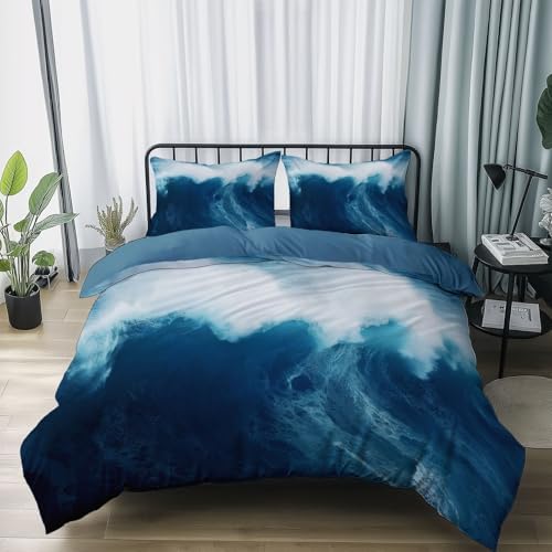 Blue Duvet Cover Twin XL Set with Matching Pillowcases