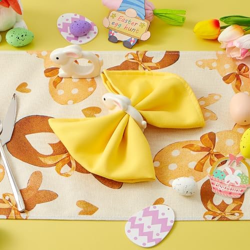 Easter Bunny Napkin Rings Set of 4 - Porcelain White