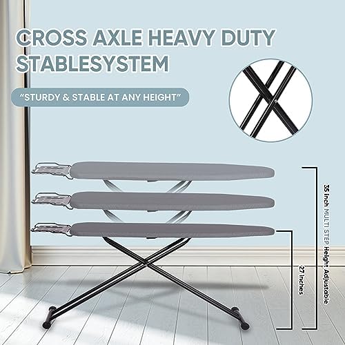 Deluxe Ironing Board with Heat Resistant Cover and Thick Felt Pad