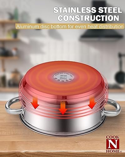 Cook N Home 8 Quart Stainless Steel Stockpot with Lid 1