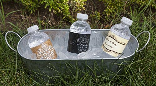 DesignThatSign 100 Gold Confetti Labels Wedding Anniversary Engagement Party Water Bottle
