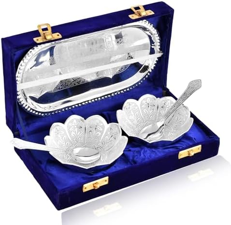 NOBILITY Silver Plated Bowl Spoon Set for Gifting