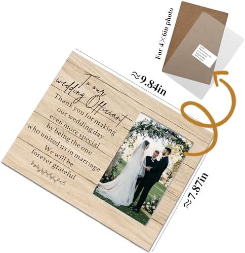 Wedding Officiant Frame - Thank You Gift for Special Day