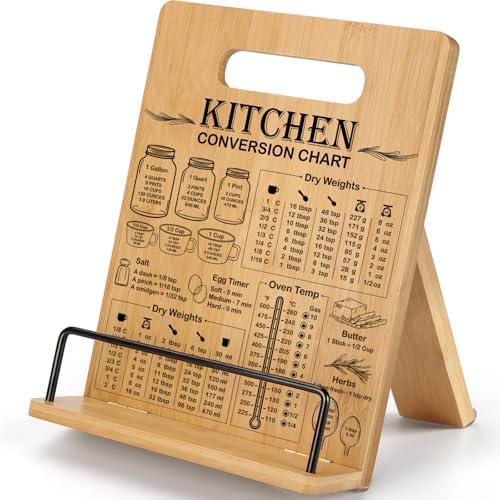 Bamboo Cookbook Stand for Kitchen Counter