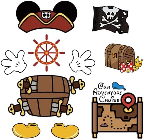 10 Pack Pirate Magnetic Door Decorations