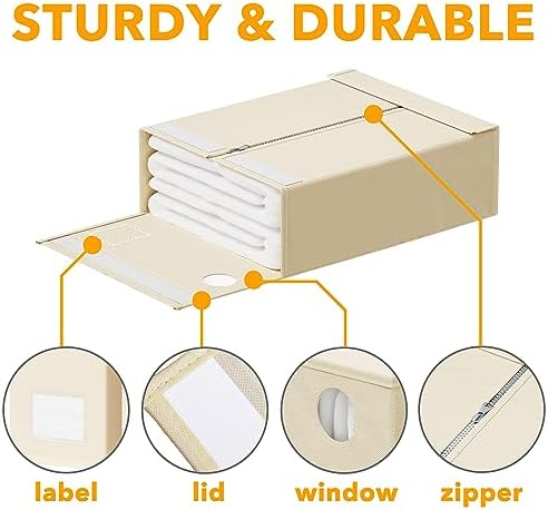 SpaceAid 8 Pack Bed Sheet Organizers with Window