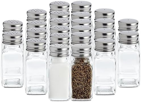 Juvale 24 Pack Glass Salt and Pepper Shakers Set