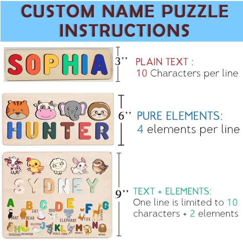 Personalized Wooden Name Puzzle for Toddlers