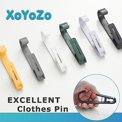 XoYoZo 4Pcs Laundry Hooks with Clips Organizer
