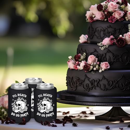 50 Pcs Till Death Beverage Sleeves for Gothic Halloween Parties