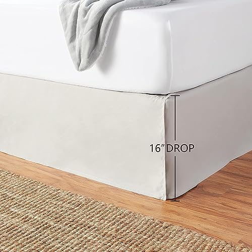Amazon Basics Lightweight Pleated King Bed Skirt