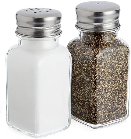 Juvale 24 Pack Glass Salt and Pepper Shakers Set