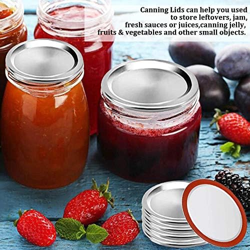 120 PCS Premium Canning Lids for Mason Jars Airtight and Leakproof - Silver