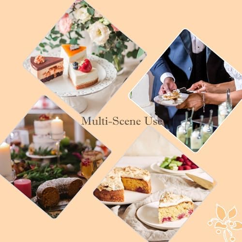 Adorox Cake Knife and Server Set with Acrylic Faux Crystal Handles