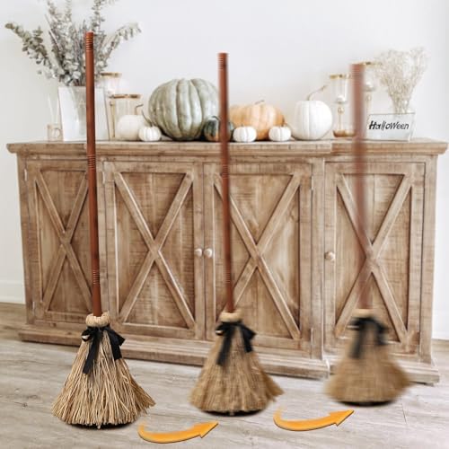 Halloween Animated Floating Witch Broom - 435 Inches Tall