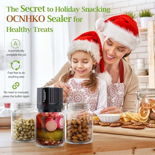 2025 Updated Electric Mason Jar Vacuum Sealer Kit with Extra Lids and Labels