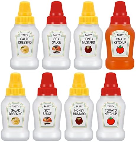 Jspupifip Mini Condiment Squeeze Bottles Set of 4