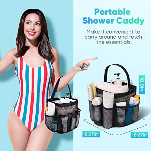 EUDELE Mesh Shower Caddy Portable 8 Pocket