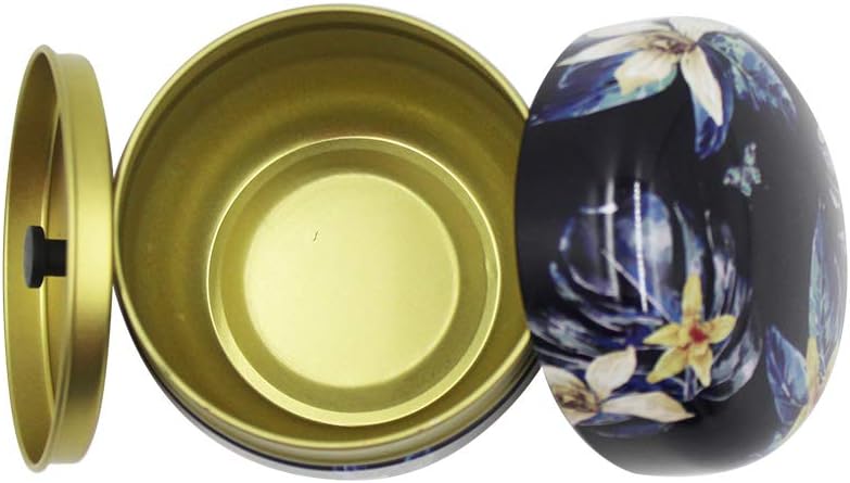2 Pack Mini Tea Storage Containers with Flowers Pattern