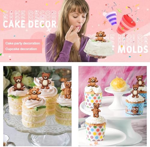 MEMOVAN Bear Silicone Fondant Mold 3pcs