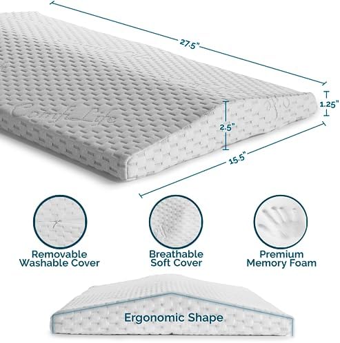 ComfiLife Lumbar Support Pillow for Back Pain Relief White Standard