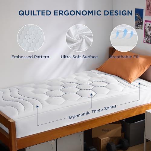Bedsure Twin XL Mattress Pad - Soft Mattress Topper for College Dorm
