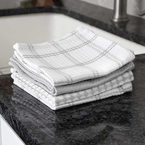 T-Fal Premium Waffle Dish Cloths 4-Pack Grey