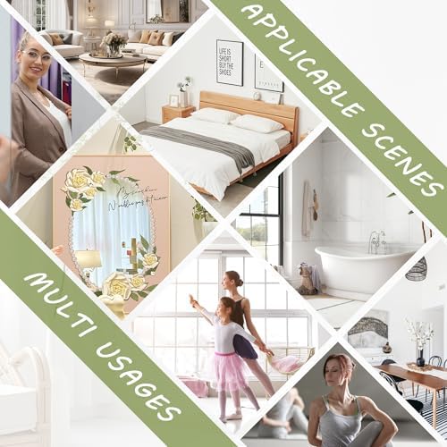 Quacc 4 Pc Self Adhesive Mirrors 8x8 Inch Frameless Tiles