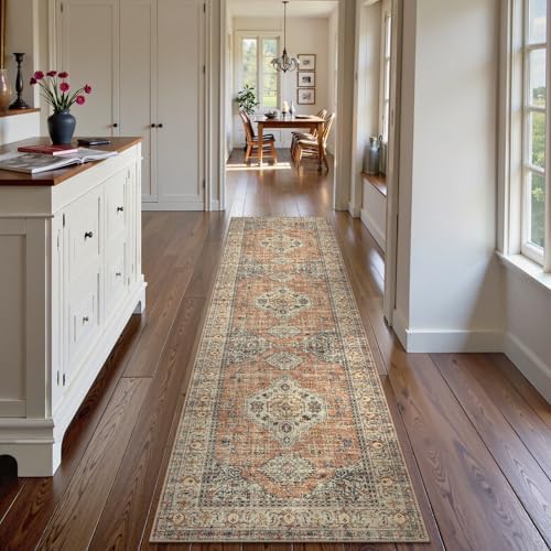 Lahome Oriental Washable Kitchen Runner Rug Non-Slip 2x8