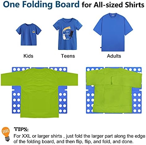 T-Shirt Folder Clothes Folding Board Plastic Laundry Organizer Blue